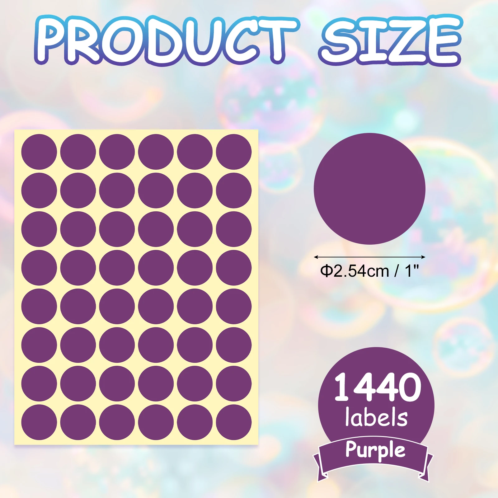 

1440 шт. 1 дюйм круглые цветные этикетки с кодированием круглые однотонные точечные наклейки клейкие цветные круглые наклейки бирки для организации