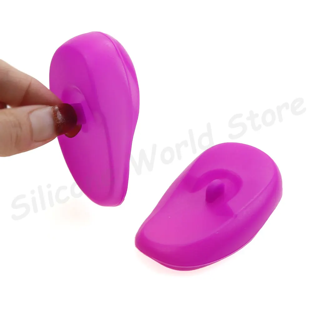 Silicone World 1 Pair Silicone Ear Cover Practical Travel Hair Color Showers Water Shampoo Ear Protector Cover For Ear Care