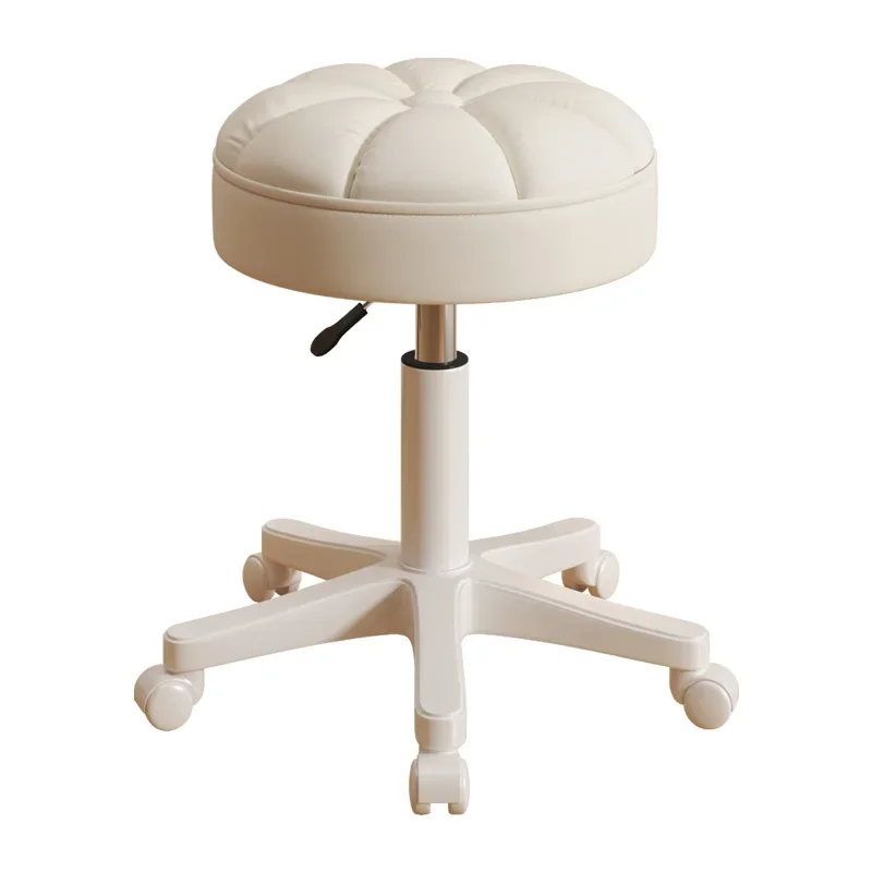 Rotating Salon Stool with Wheels Adjustable Height Barber Chair Nail Technician Spa Stool for Beauty Salon Home Use