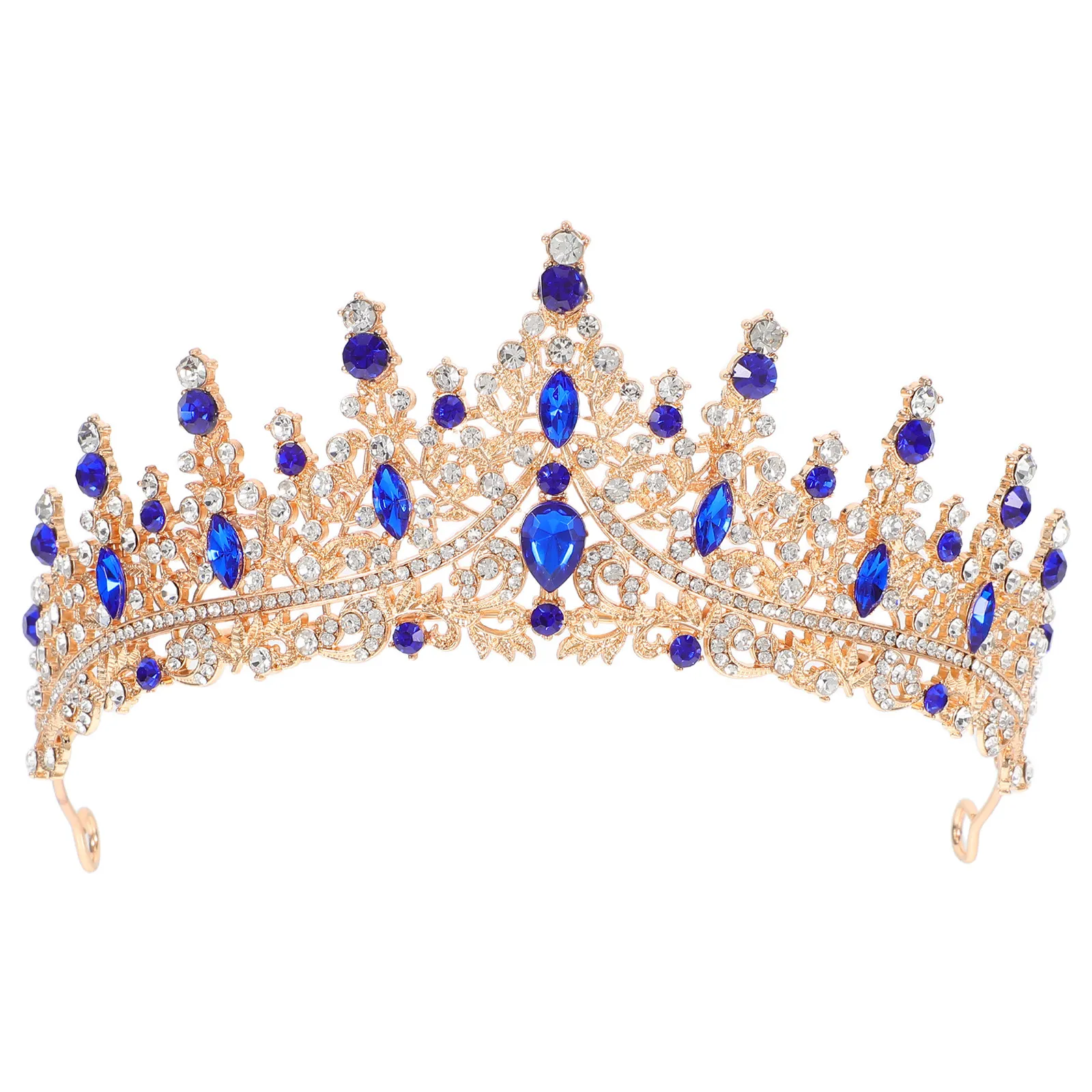 

Baroque Crystal Tiara Bridal Rhinestone Wedding Crown Elegant Princess Prom Birthday Headband Party Pageant Accessory