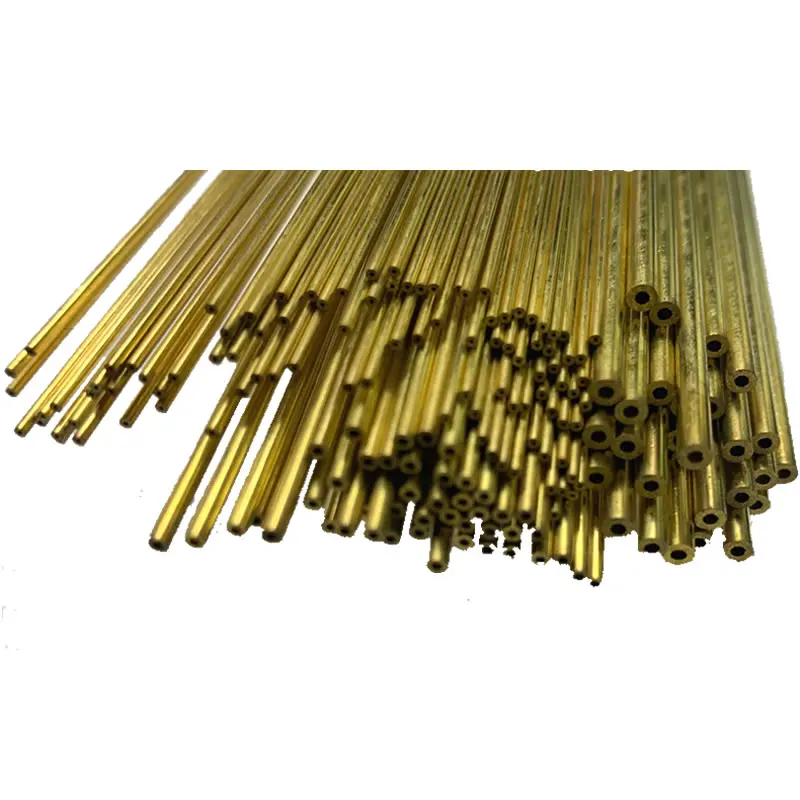 H65 Capillary brass tube 0.8mm 1mm 1.2mm 2mm H59 Hard straight Microtubule brass pipe Thin-wall 0.2 0.25mm