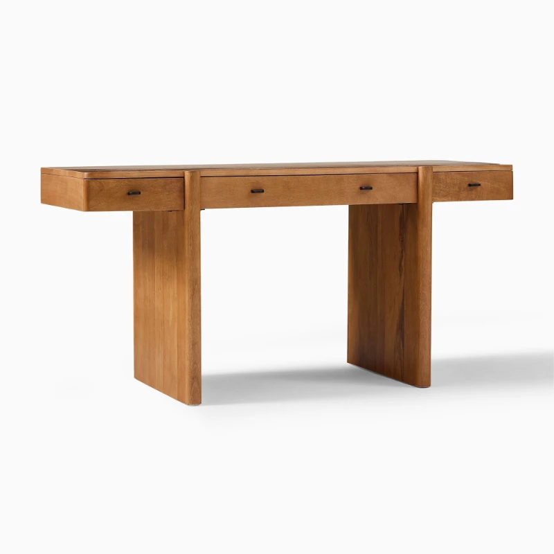 American solid wood desk study desk writing desk European retro computer small apartment  study table