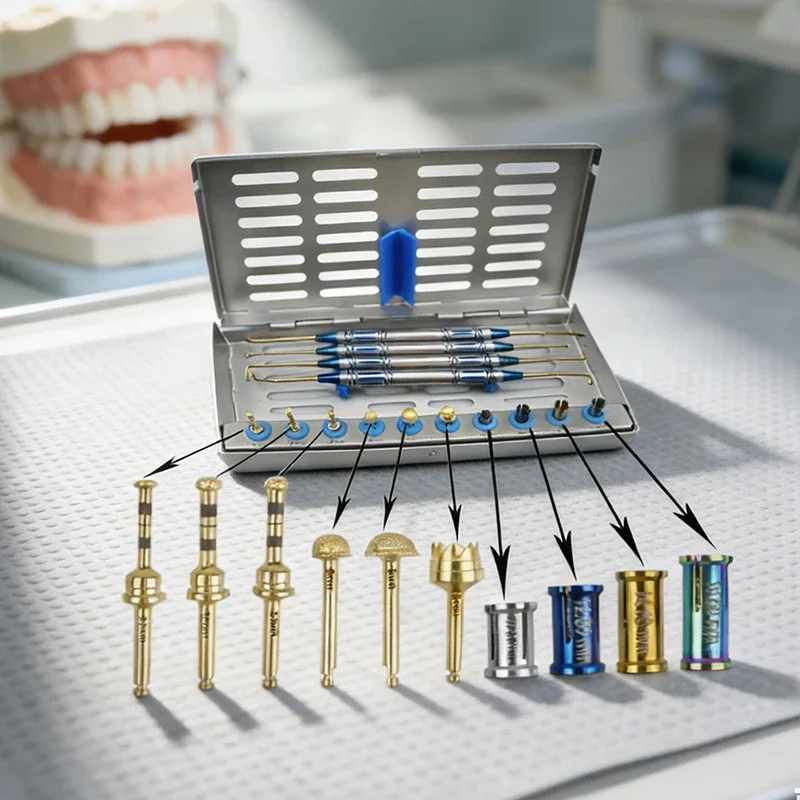 Dental Sinus Lifting Elevation Kit with Implant Drills Stoppers & Periosteal Separator Surgical Tools
