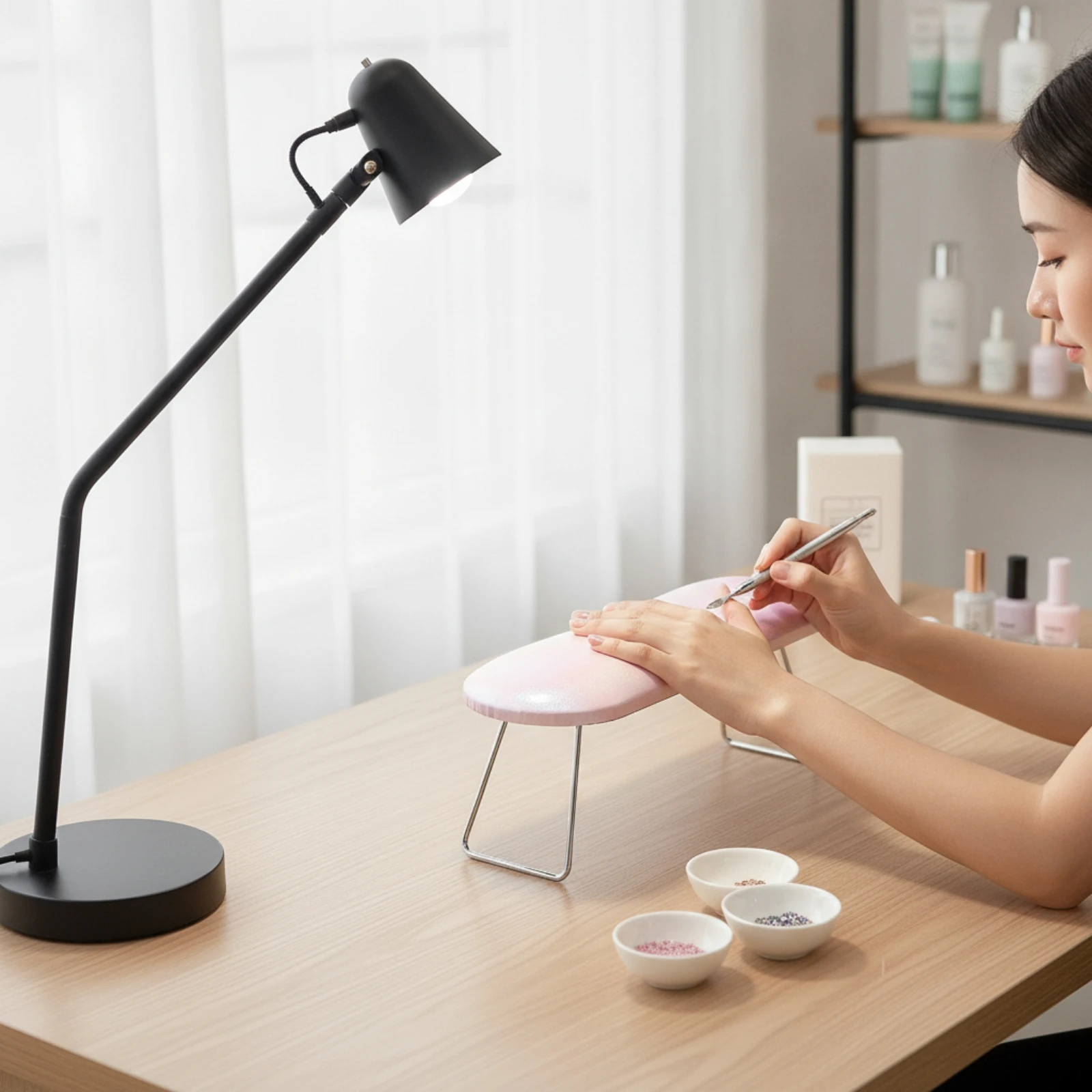 nail-hand-rest-with-metal-legs-comfortable-nail-hand-rest-furniture-long-lasting-space-saving-for-manicurists