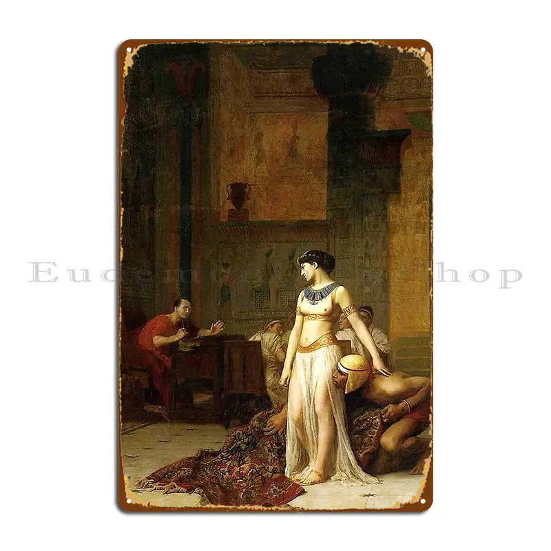 Cleopatra And Caesar Jean Geekimpact Metal Sign Wall Plaque Bar Design Bar Cave Custom Tin Sign Poster