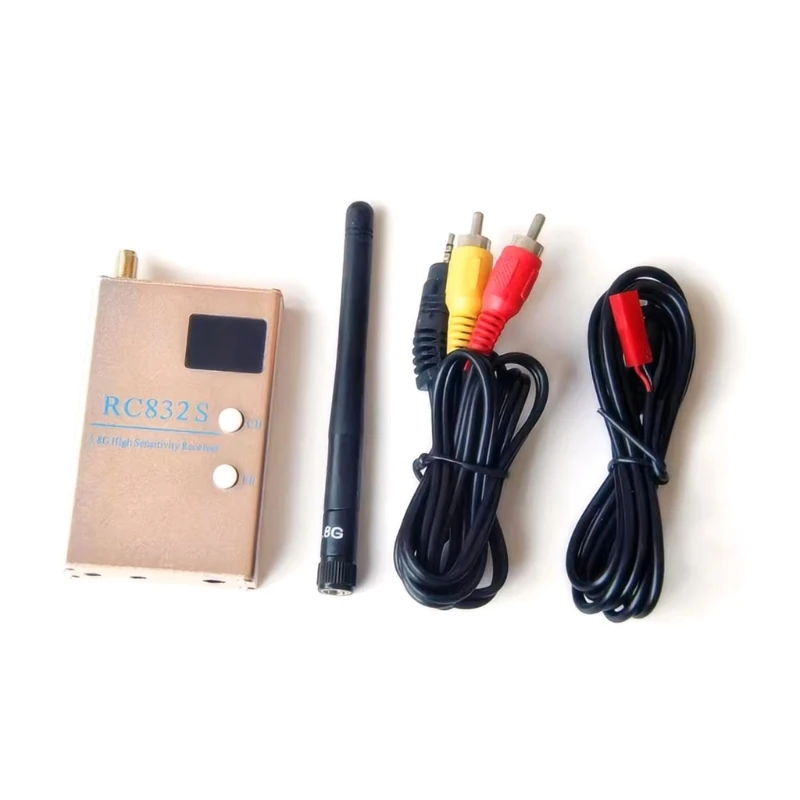 Professional RC832 RC832S 5.8G Receiver 600mw With 48CH For FPV Aircrafts Double Output And Power Cable