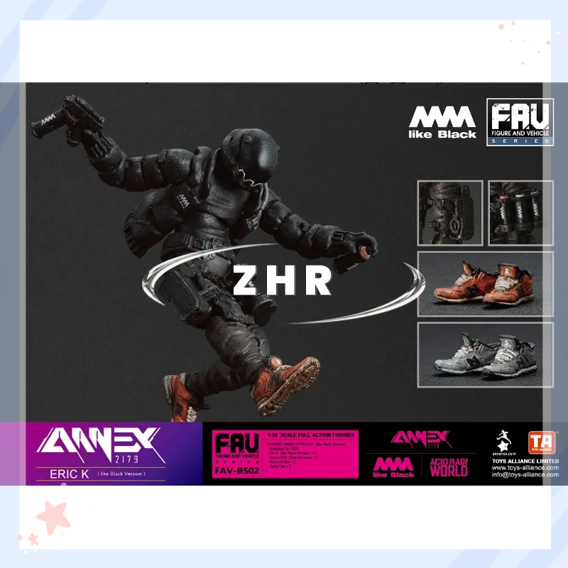 متوفر في المخزون حرب المطر الحمضية x AAAA مثل الأسود x ANNEX 2179 FAV-BS02 إريك K (مثل الإصدار الأسود) نموذج جندي متحرك لعبة شخصيات الحركة