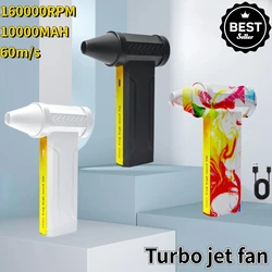 Super 160000 RPM,Brushless Motor Electric Turbo Jet Fan High-Speed Turbo Violent Fan USB Rechargeable Powerful Dust Blower 60m/s