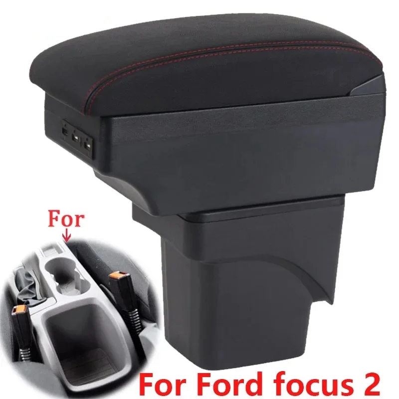 

For Ford Focus 2 Armrest Box For Ford Focus mk2 Car Armrest Car Accessories Interior details Retrofit parts Storage Box