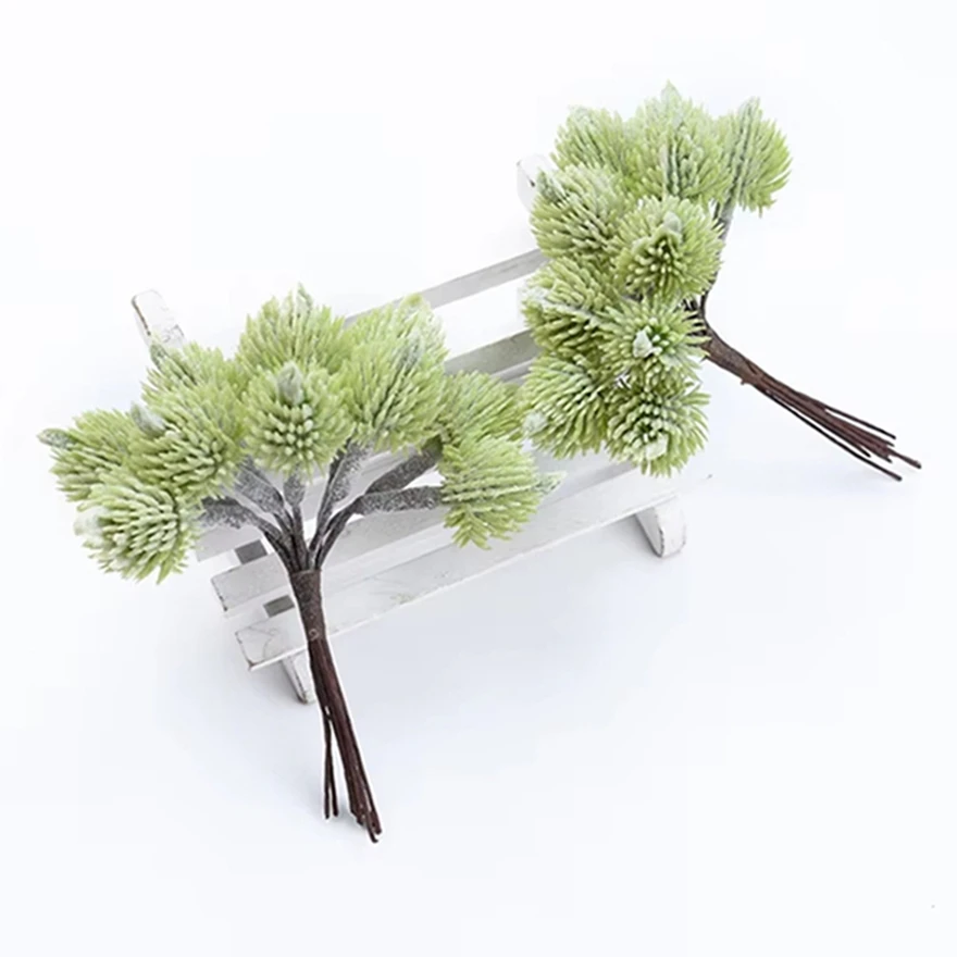 1Pc Green Plastic Pine Cone Vases Filler Home Wedding Decorative Flowers Products Christmas Party Crafts Artificial Plants Cheap