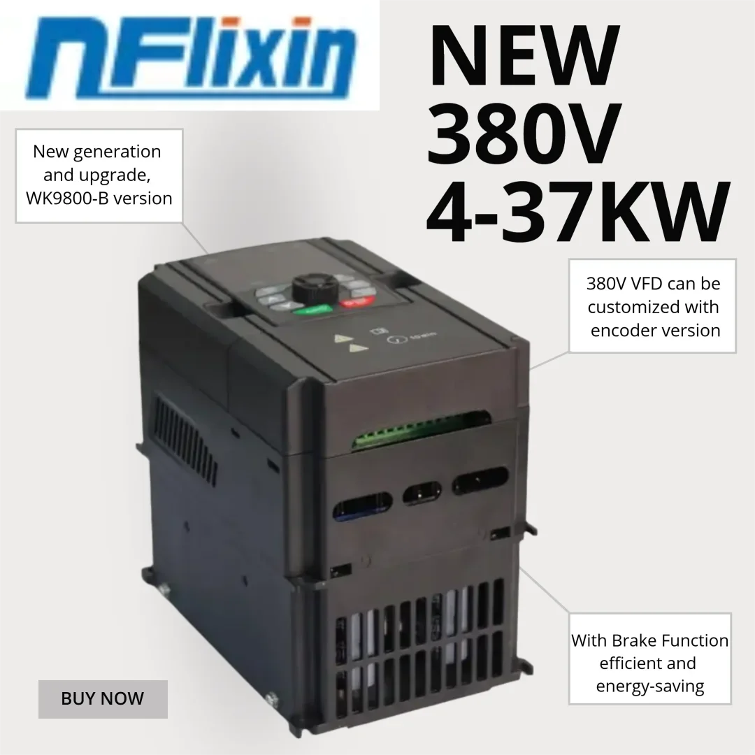 NEW NF9800-B 380V 3P RS485/Modbus VFD Output Frequency Inverter 4-37KW Converter Variator Drive for Motor Speed Control