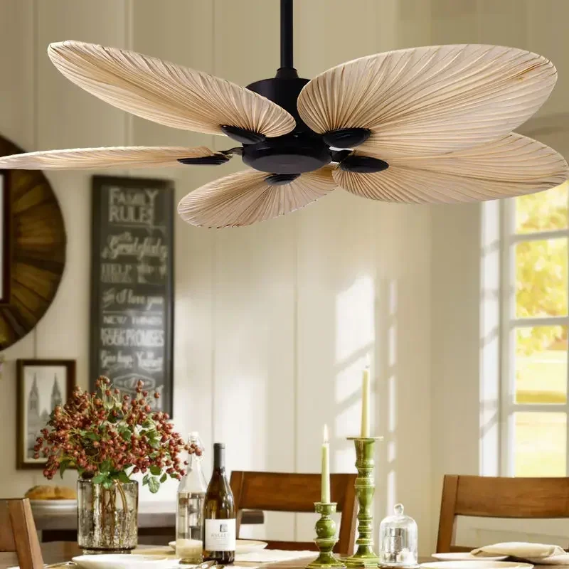 52  Inches All Copper Motor Remote Control Fancy 5 Blade Ceiling Fan With Light Home