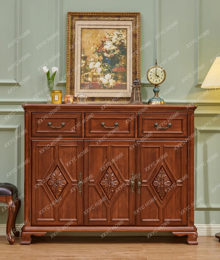 

WW04 all-solid wood shoe cabinet, large-capacity entry at the door of the home, and entrance to the living room