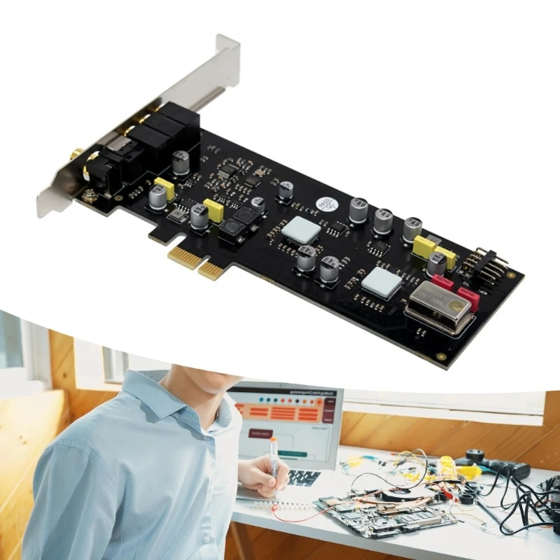 

Professional ST113 PCIe SSS1700 Internal PCIe Sound Card with Low Profile Bracket For Studio Recording Home Theater