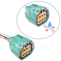 1 комплект, 6 контактов, Автомобильный Электронный дроссельной заслонки, проводной жгут, водонепроницаемая розетка для Nissan TEANA X-TRAIL 6189-0766 6189-1102