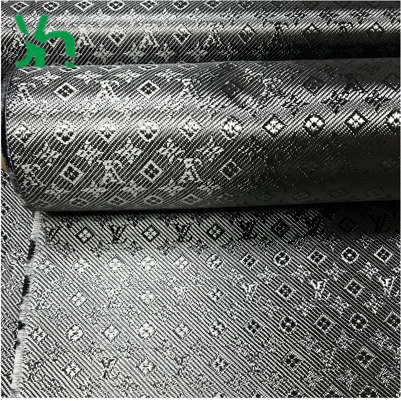 طباعة هندسية فاخرة من ألياف الكربون 3K - لجلد الكمبيوتر المحمول والأثاث والأقمشة المزخرفة DIY