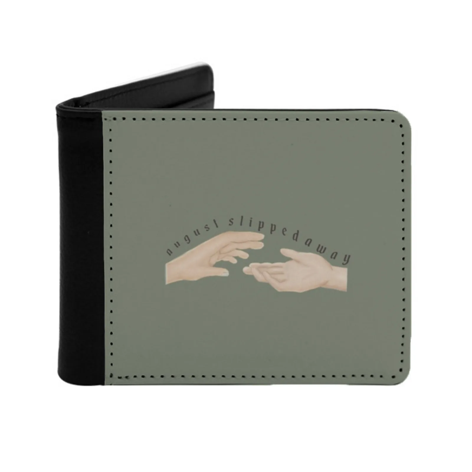 August Lyrics Short Men's Wallets Credit Card Holder Retro Wallet Male Pu Leather Wallet Lyrics August Personalized Print