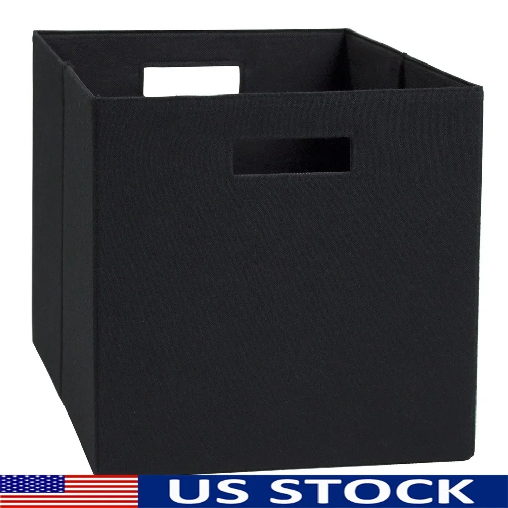 

Collapsible Fabric Cube Storage Bin with Carrying Handles Ideal Home Office Dorm Room Clothing Toy Document Organization