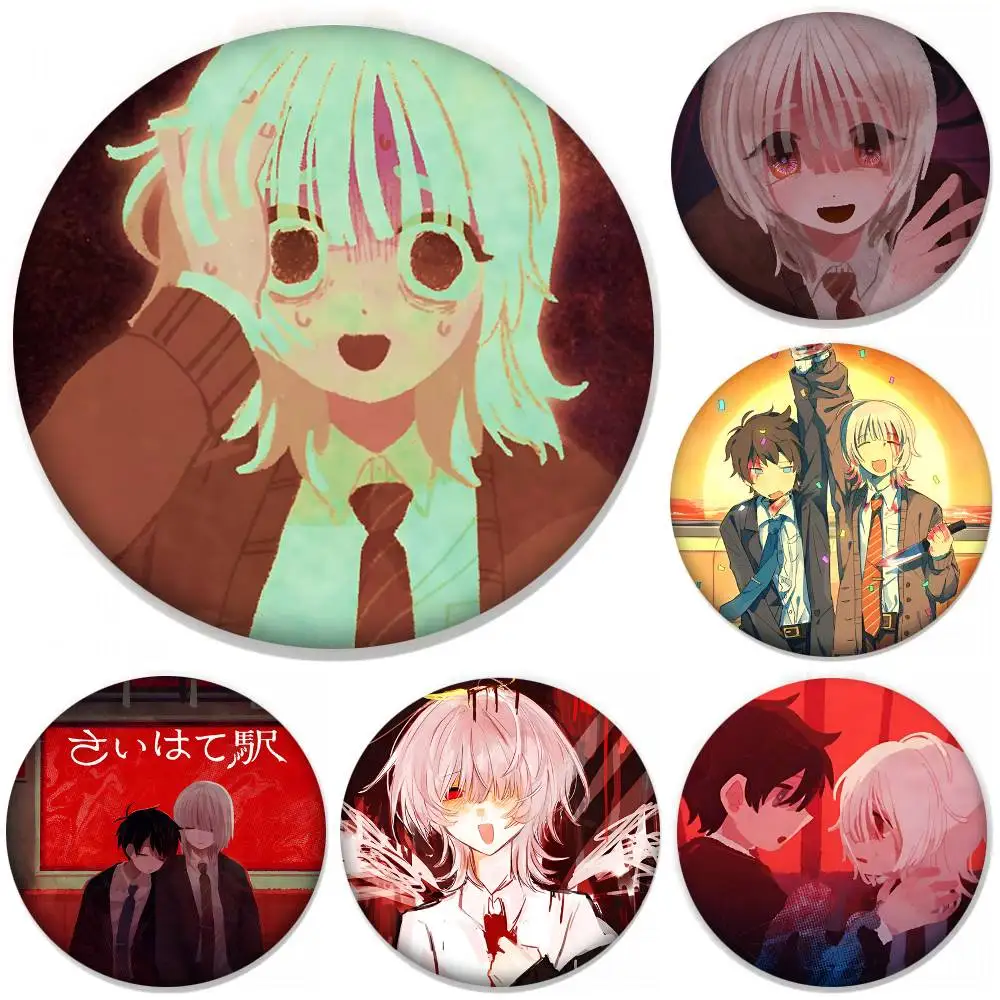 Anime S-Saihate Station Rundes Abzeichen Kreative Brosche Kleidung Rucksack Accessoires Anstecknadel