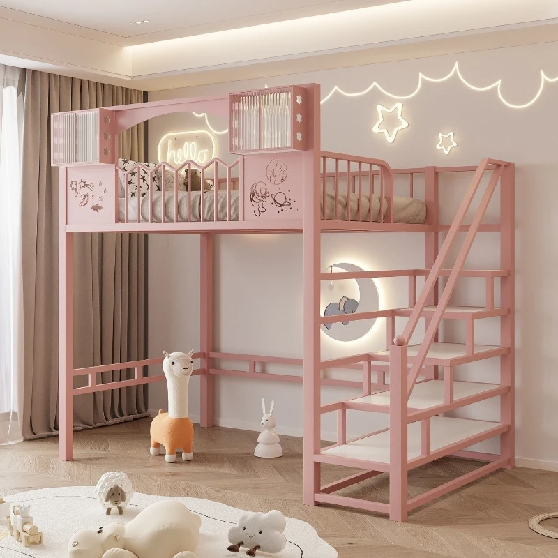 Small apartment multi-functional loft bed bunk bed