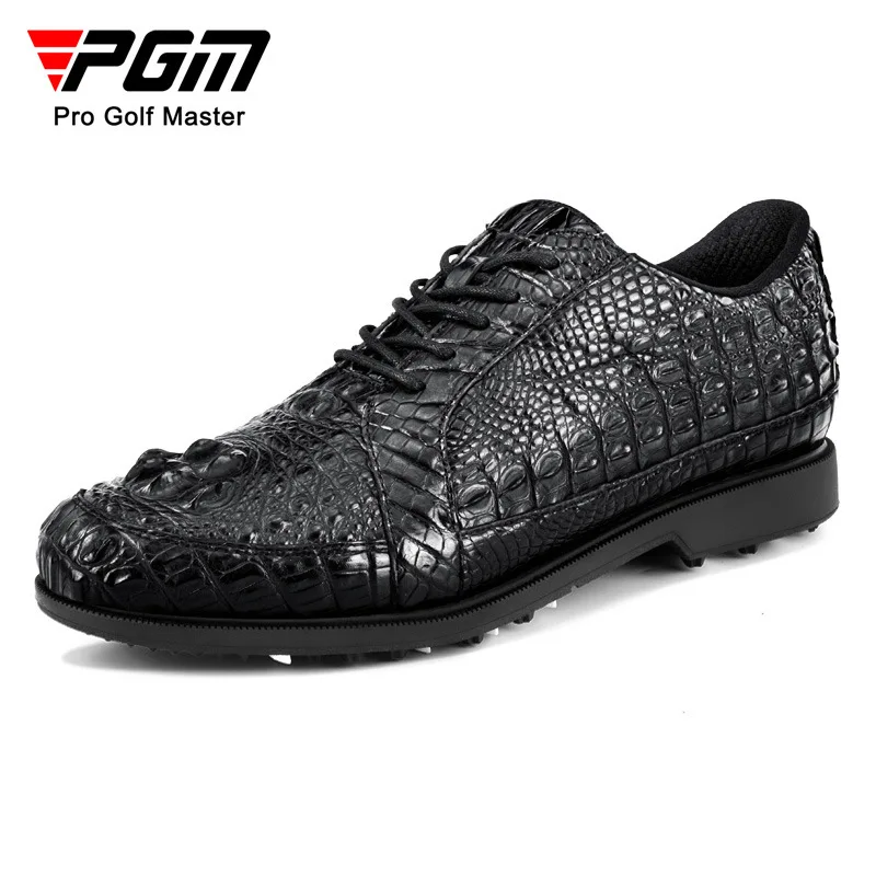 PGM Men's Golf Shoes Casual Sport Sneakers Shoelaces Crocodile Skin Waterproof Anti-Slip XZ204 Wholesale