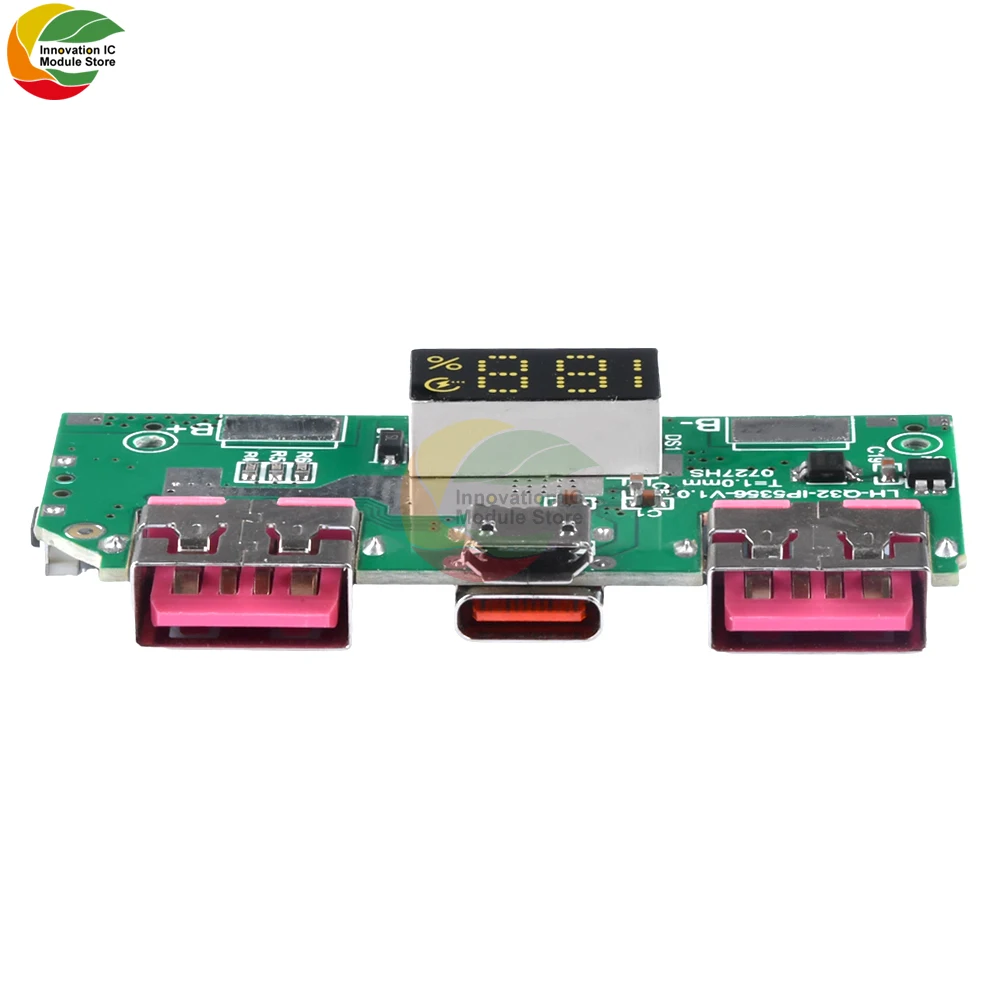 5V3A Li-ion Battery Digital Fast Charging Module IP5356 Support TYPE-C Micro USB QC3.0 2.0/PD3.0 PD2.0/AFC/FCP