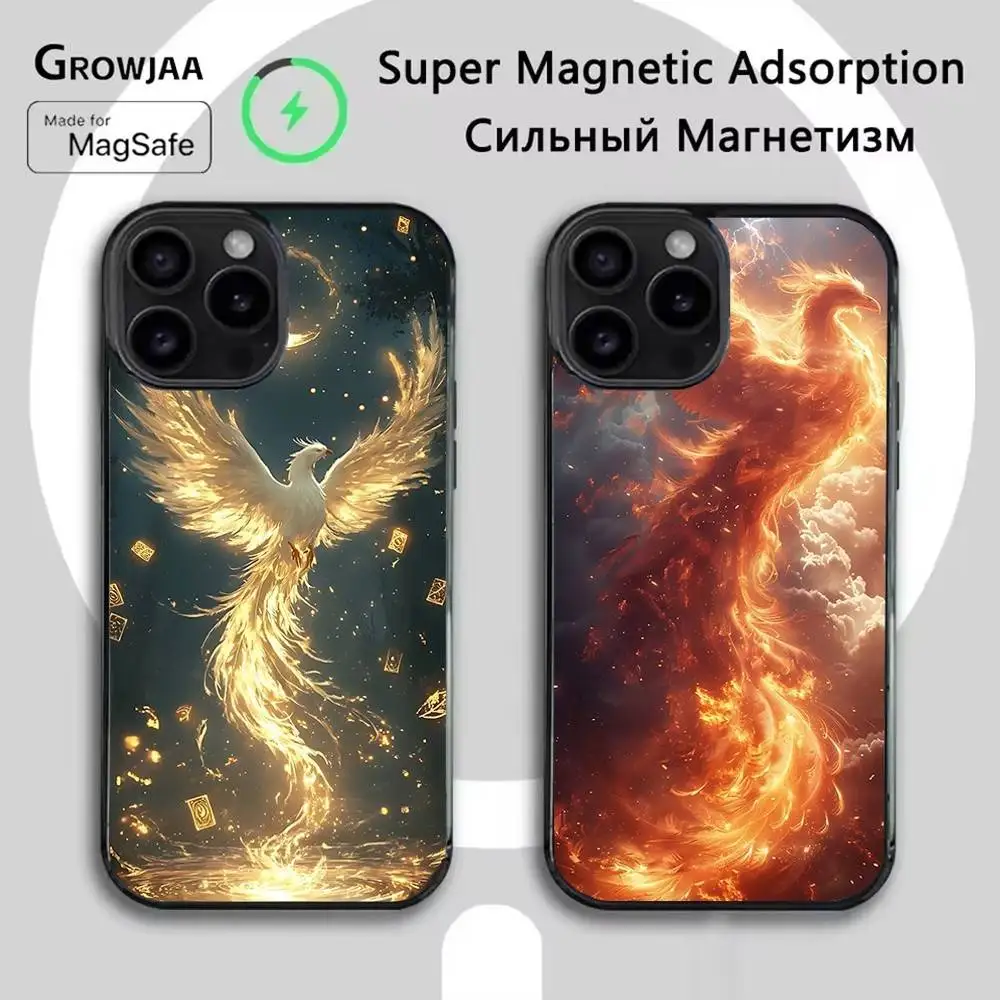 

Cool Phoenix Phone Case For iPhone 16e,16,15,14,13,12,11,Plus,Pro,Max,Mini Magsafe Magnetic Wireless Charging