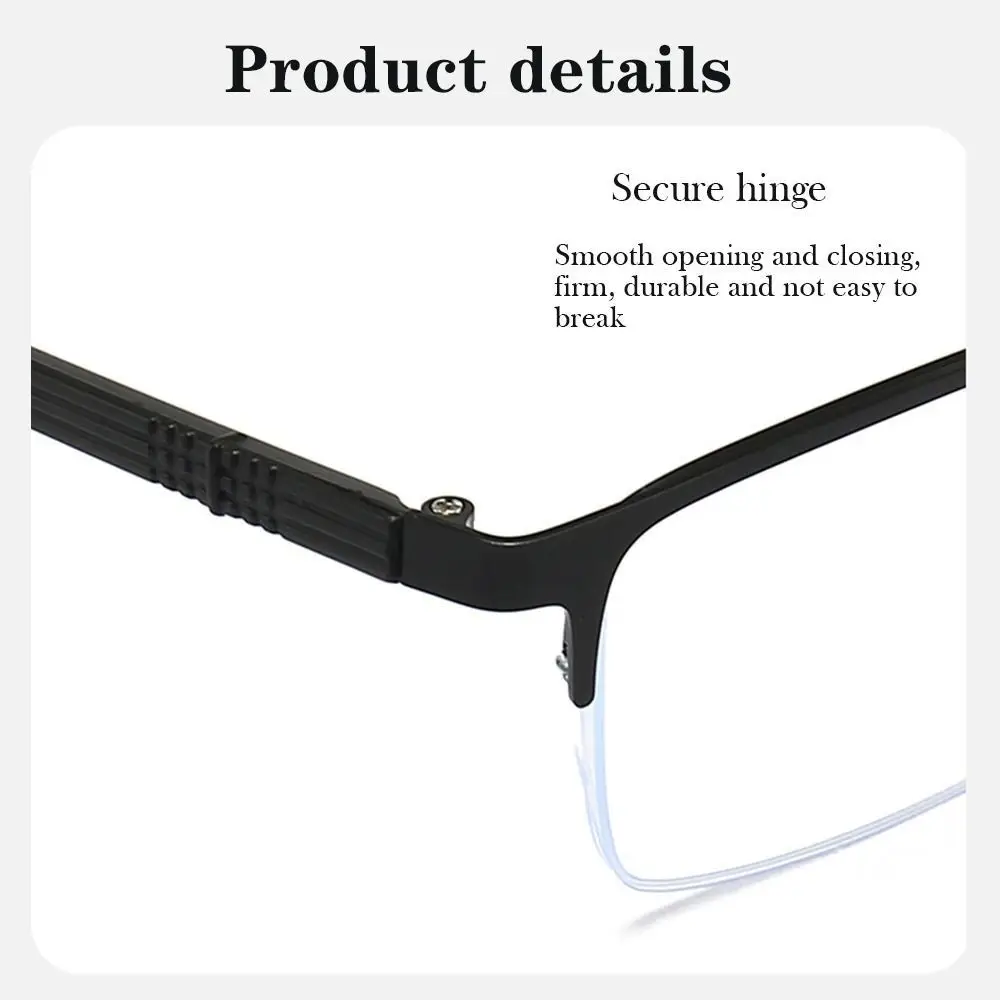 Blue Ray Blocking Anti-Blue Light Glasses Portable Ultralight Metal Computer Goggles Eye Protection Business Eyeglasses Office image 3
