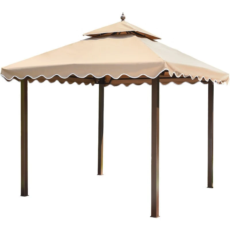 

Outdoor four-poster pavilion chalet courtyard garden agritainment tent outdoor wrought iron pavilion four-corner pavilion