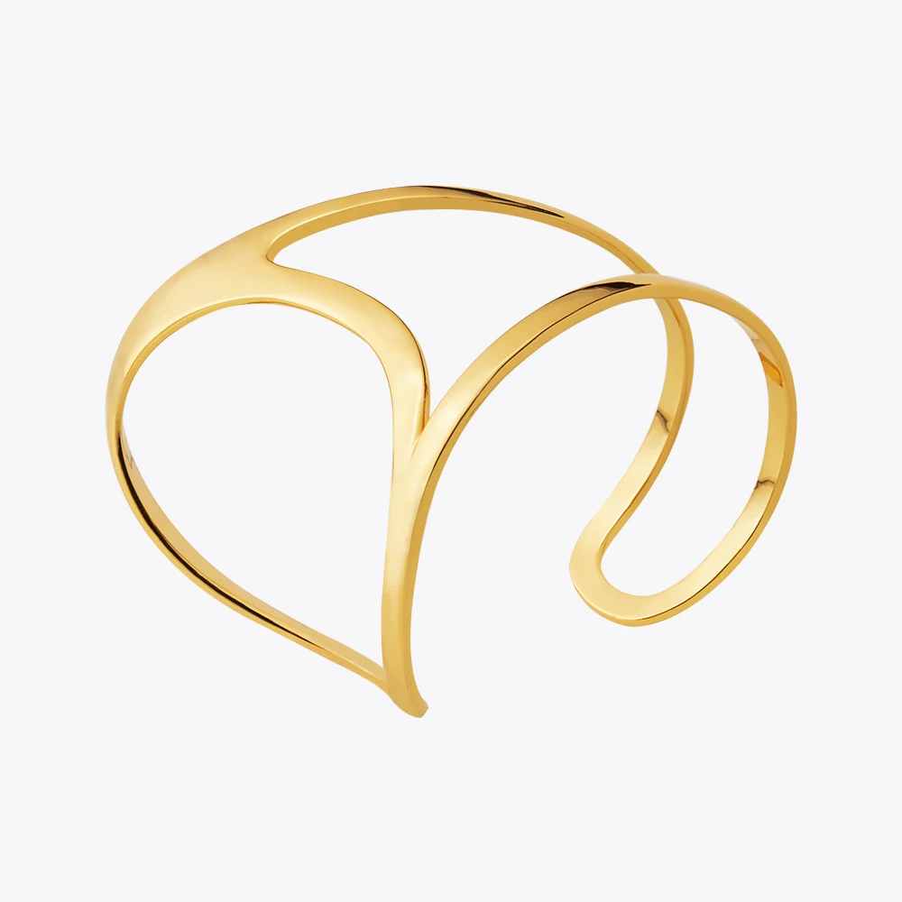 ENFASHION Pulseras Palm Bangle For Women Space Invader Fantasy  Gold Color Simple Delicate Bracelet Fashion Jewelry Gift B232331