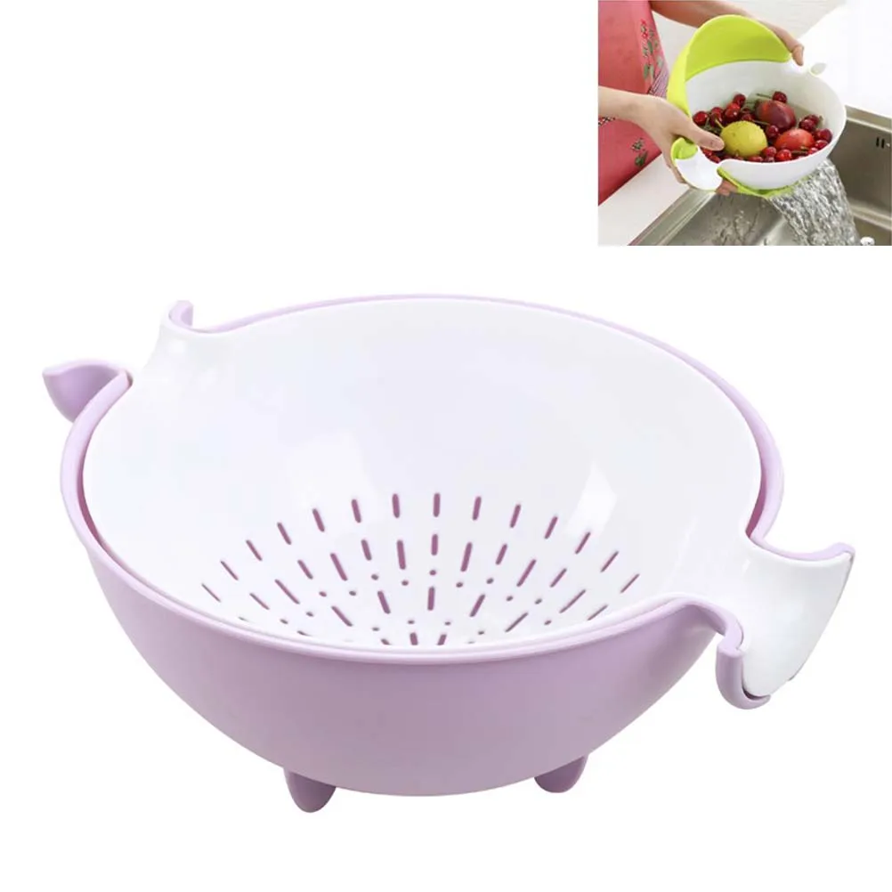 

2in1 Colander Bowl Sets Nontoxic BPA Free for Draining Pasta Potatoes Veggies Fruit Veggie Washing Strainer Kitchen Device