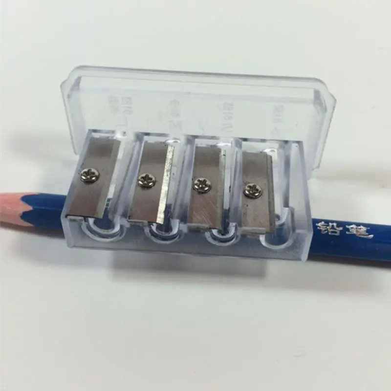 متعددة الوظائف 4 ثقوب الفحم مبراة طويلة الأساسية الرصاص رسم الفن رجل R9UA