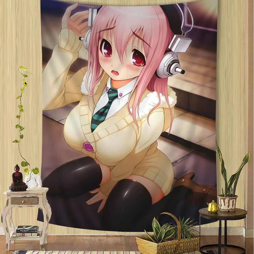 

Super Sonico Manga Classic Anime Colorful Tapestry Wall Hanging Bohemian Wall Tapestries Mandala Wall Hanging Sheets