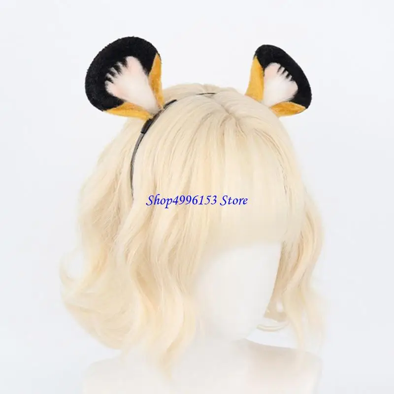 Q0KE Animal Tail Animal Ear Headband Halloween Animal Cosplay Accessory for Kid Addut