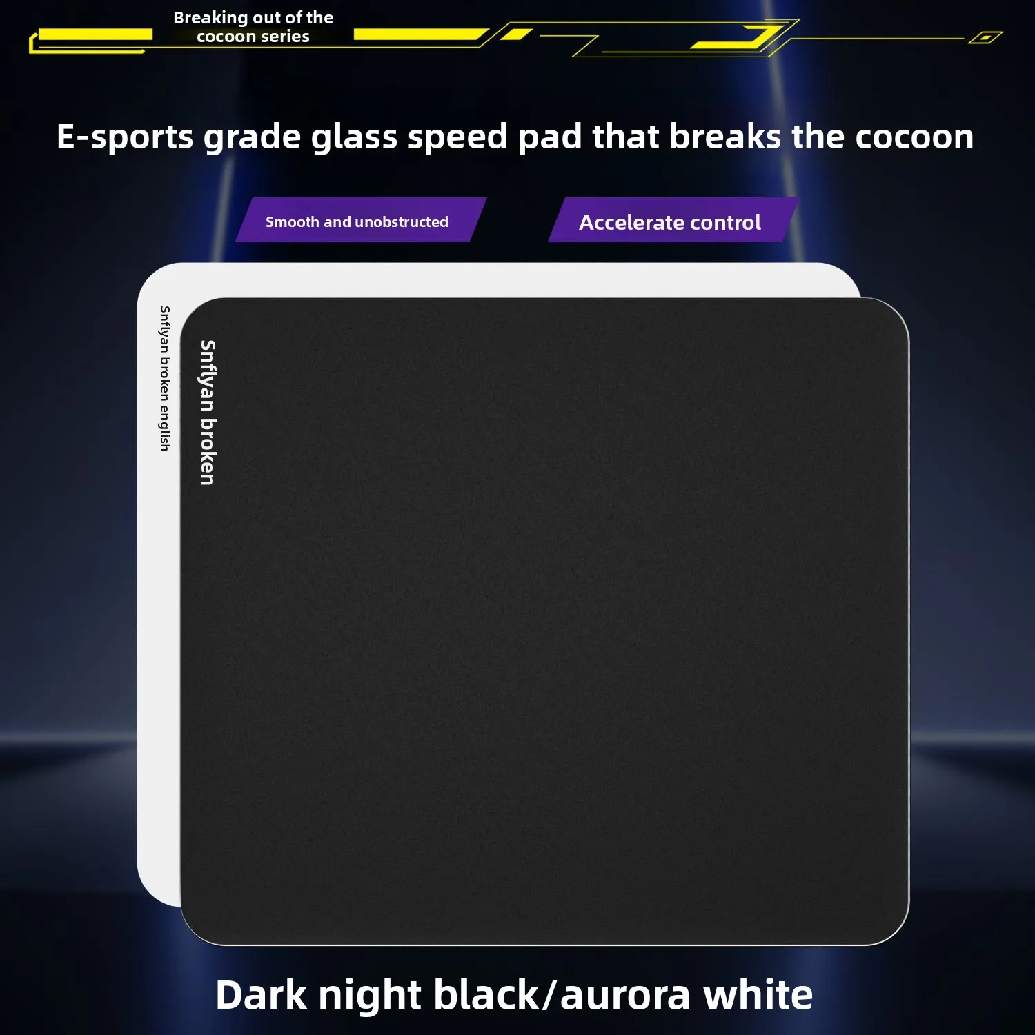 Custom Chrysalis Theme Uncoated Premium Esports Glass Mousepad, Balanced Smooth Glide for Pro FPS Gaming Gift
