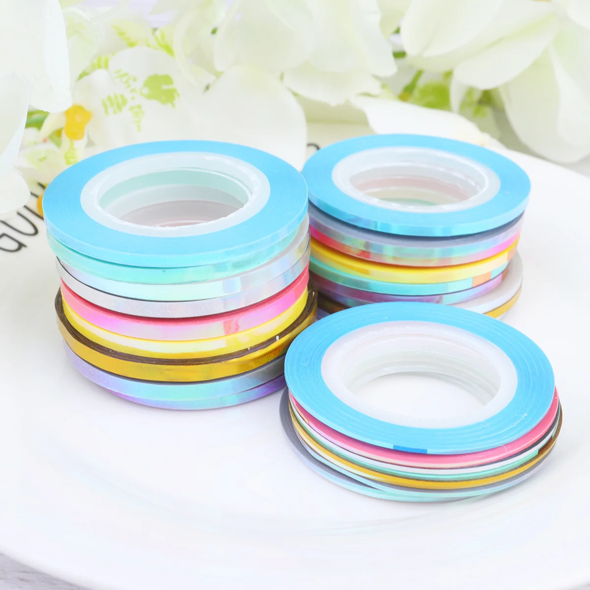 

27Pcs Nail Art Tape Stripes DIY Striping Tapes 1mm 2mm 3mm Line Adhesive Sticker Manicure Tools Easy Apply Durable