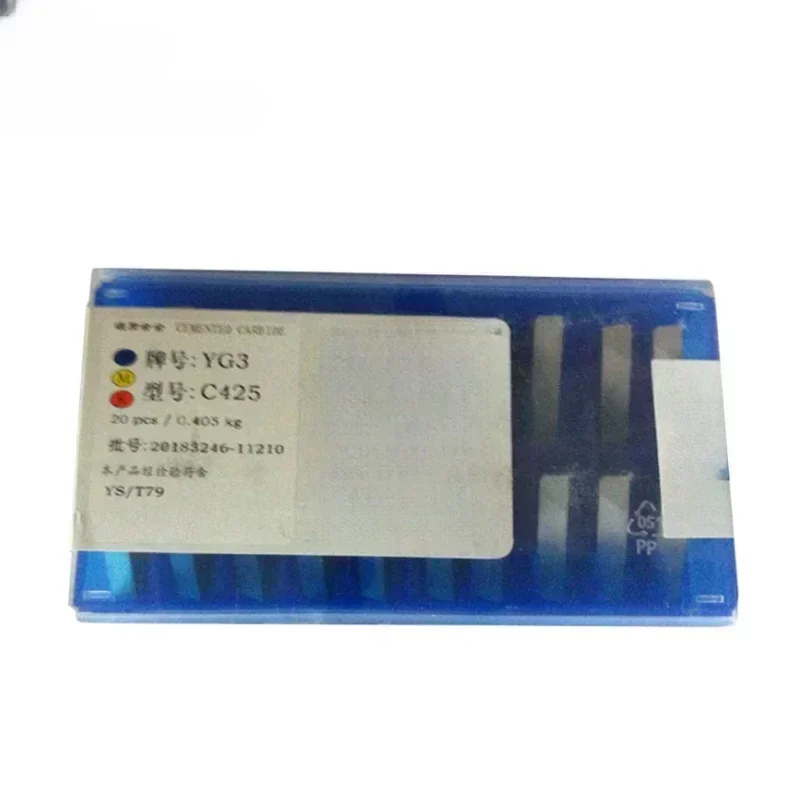 20PCS C425 Carbide Alloy Blade YT5 / YT15 / YT14 / YW1 / YW2 / YG6 / YG8 / YS25 Triangle Alloy Belt Wheel Grooving Inserts e