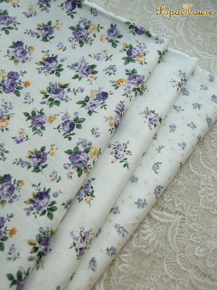Four Seasons Rose Countryside Kleiner Blumen-Twill-Stoff aus reiner Baumwolle für Kleider und Bekleidung, 160x50cm – Detail 24