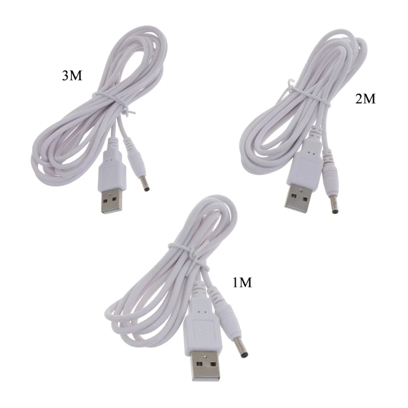 1 m/2 m/3 m 5V สายไฟ USB ถึง 3.5 มม.x 1.35 มม. แจ็คอะแดปเตอร์ Connector สายชาร์จปลั๊กไม่สนับสนุน 12 แรงดันไฟฟ้า