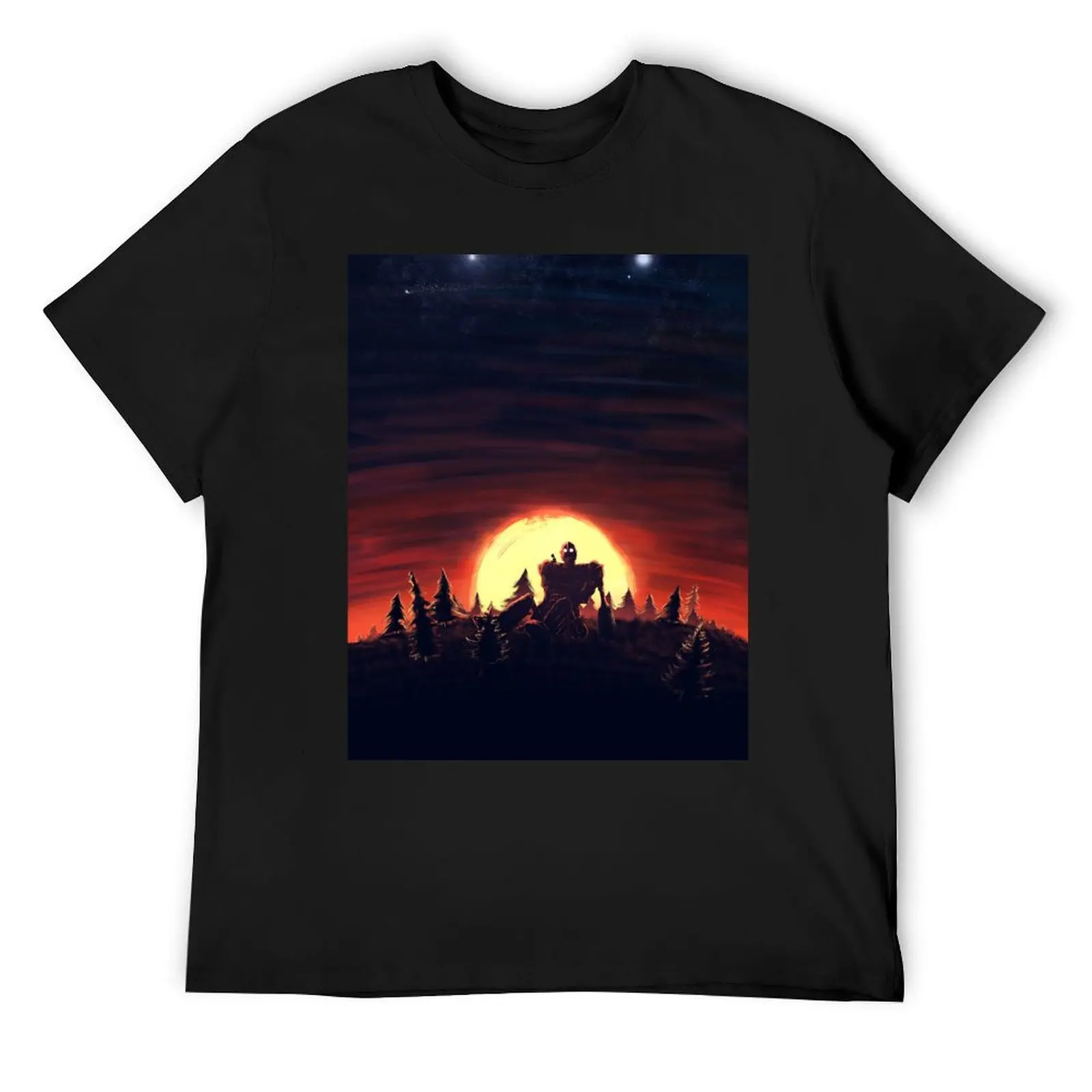 The Iron Giant Sunset T-Shirt vintage tees kawaii clothes anime black t-shirts for men