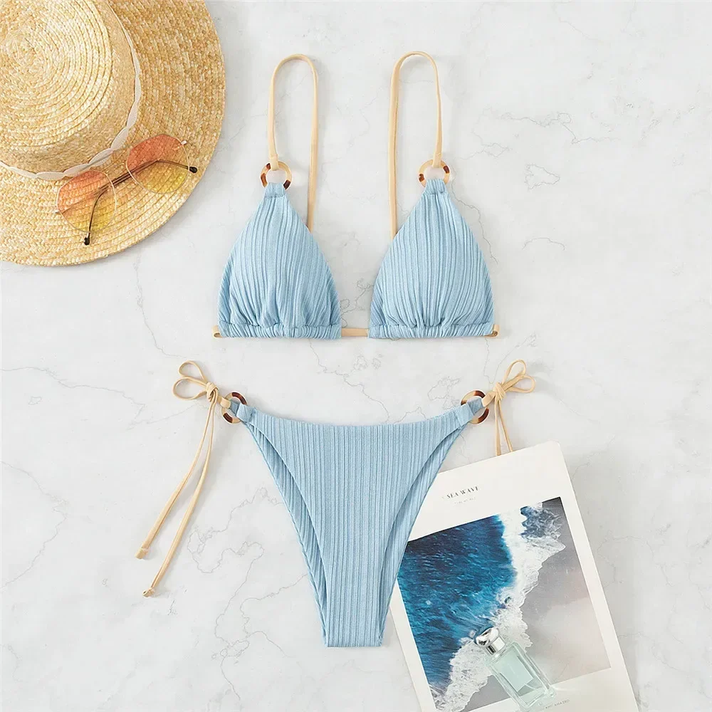 Bikini Set Sexy String Lace-up Micro Triangle Mini Thong Swimsuits Women Swimwear Bathing Suit Bikini Tanga Mujer Biquinis Swim