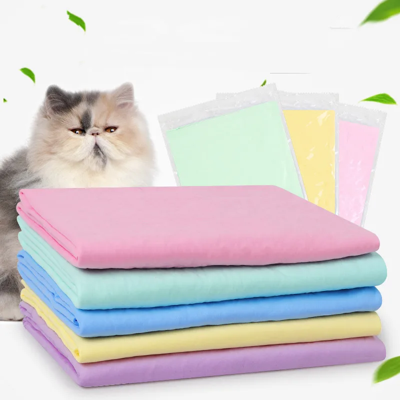 Pet Small Medium Large Cats Dogs Bath Towel Super Absorbent PVA Washable Towels Dog Supplies Pet Accessory