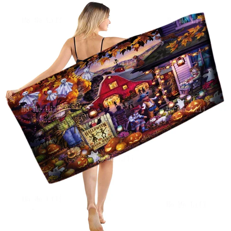 Quick Drying Towel Fit For Fitness Vermont Christmas Company Fright Night Halloween