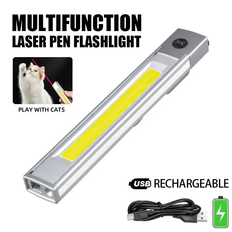 Outdoor handheld LED+Cob+infrared pen lamp supports TYPE-C scale design to adapt to a variety of outdoor scenes.