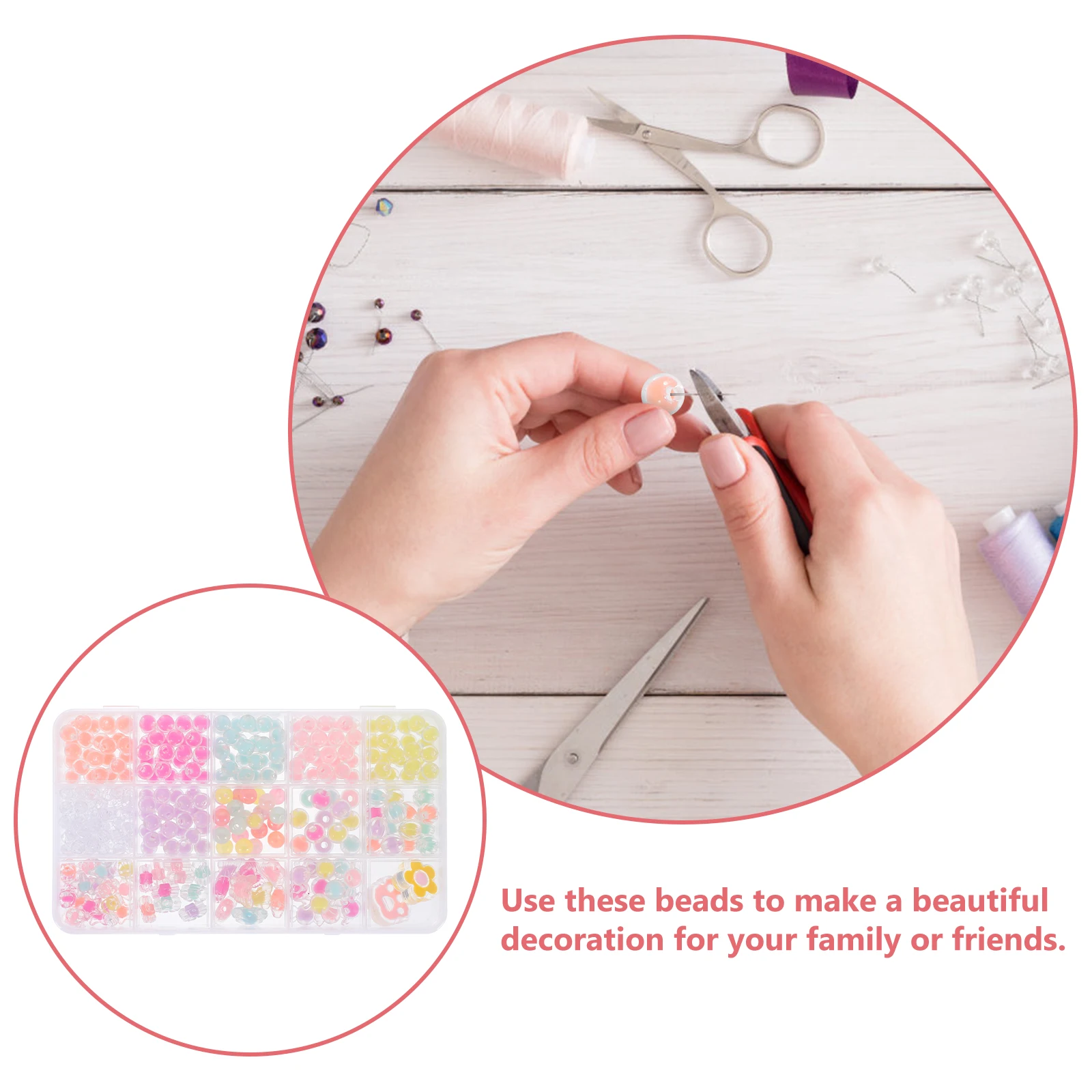 

1Set DIY Bead Material Pack Acrylic Loose Beads for Craft Jewelry Making Bracelet Necklace Spacer Accessories Beads for Craft