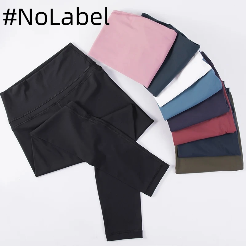 Nonelabelcollection-女性の裸の気分の高層タイトヨガパンツ、ワークアウトレギンス、フィットネスレギンス、高弾性、-25インチ