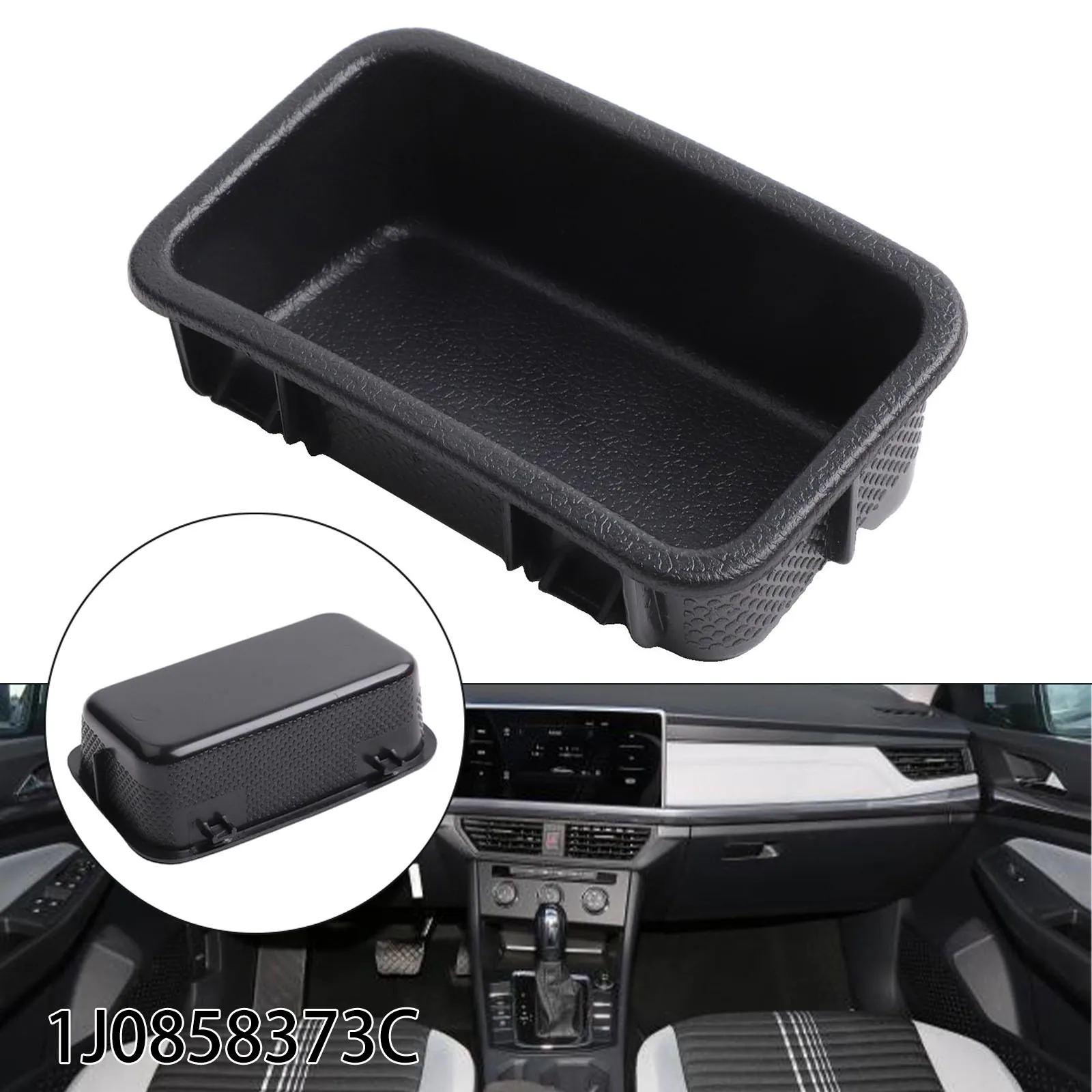 Black Car Storage Box 1J0858373C For Golf For Jetta For Bora MK4 1998-2006 Center Console Armrest Flocking Organized Storage Box view 6