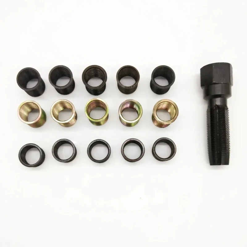 16pcs Spark Plug Thread Repair Kit, M14x1.25 Spark Plug Thread Repair Tool Screw Tap Portable Carbon Steel Rethread Kit