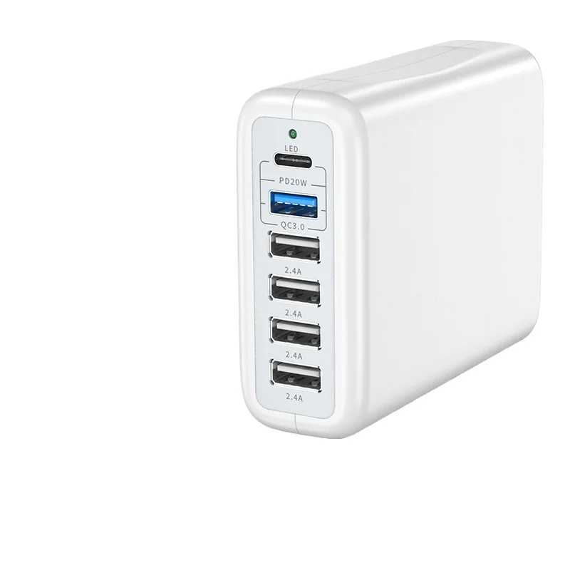 Universal Multi Device Charger,100W USB C Desktop Charging Station,Multi Port PD QC Fast Charger for Phones Laptops