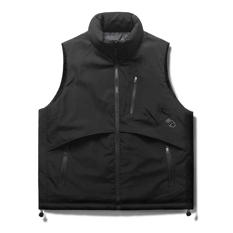 

Men Autumn Thicken Cotton Sleeveless Vests Jacket Fashion Casual Coats Male Cotton-Padded Men's Vest Men Zipper Waistcoats